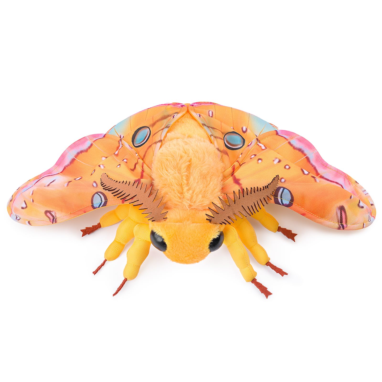 lilizzhoumax Hawkmoth Plush Toy Stuffed Animal Realistic Lovely Cute Super Soft Creative and interesting gifts for Kids boys girls Bedtime Companion Plushie Collection Interactive Play 10.6” yellow - Image 3