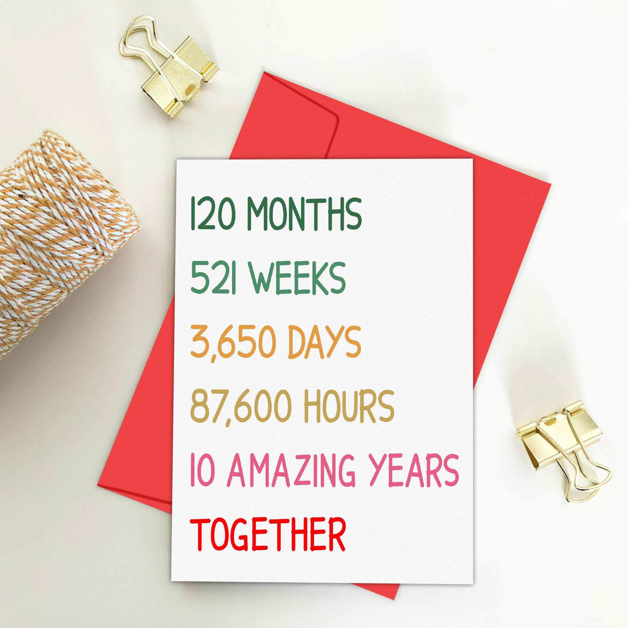 Popmazing Karte Zum 10. Hochzeitstag – 12,7 X 17,8 Cm | Lustige Jubiläumskarte Mit Umschlag