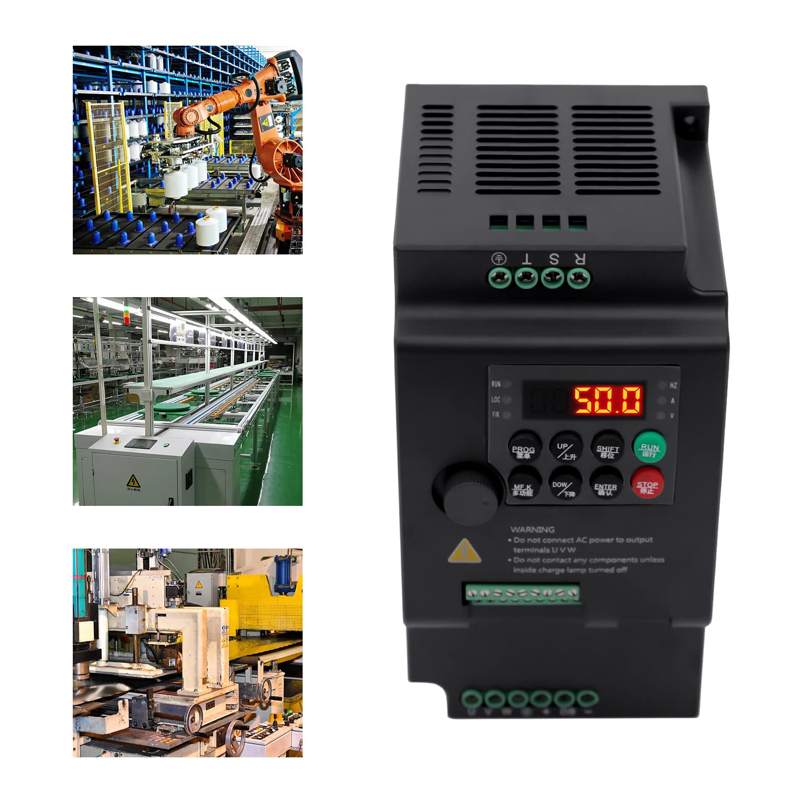 Convertidor de frecuencia 5,5 kw 380 V 3 fases entrada y salida motor universal VFDA convertidor de frecuencia