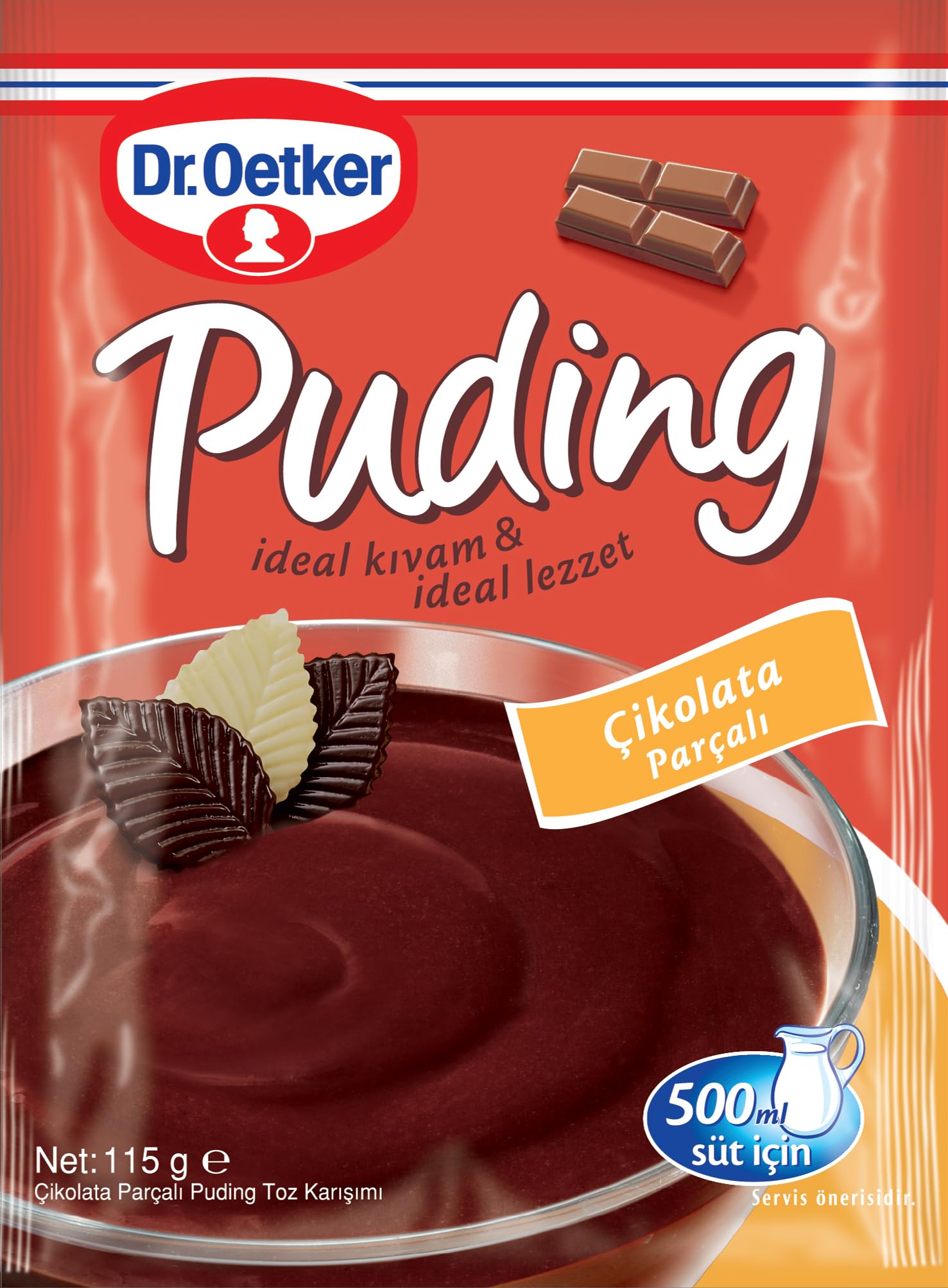 Dr. Oetker Çikolata Parçalı Puding 115 gr