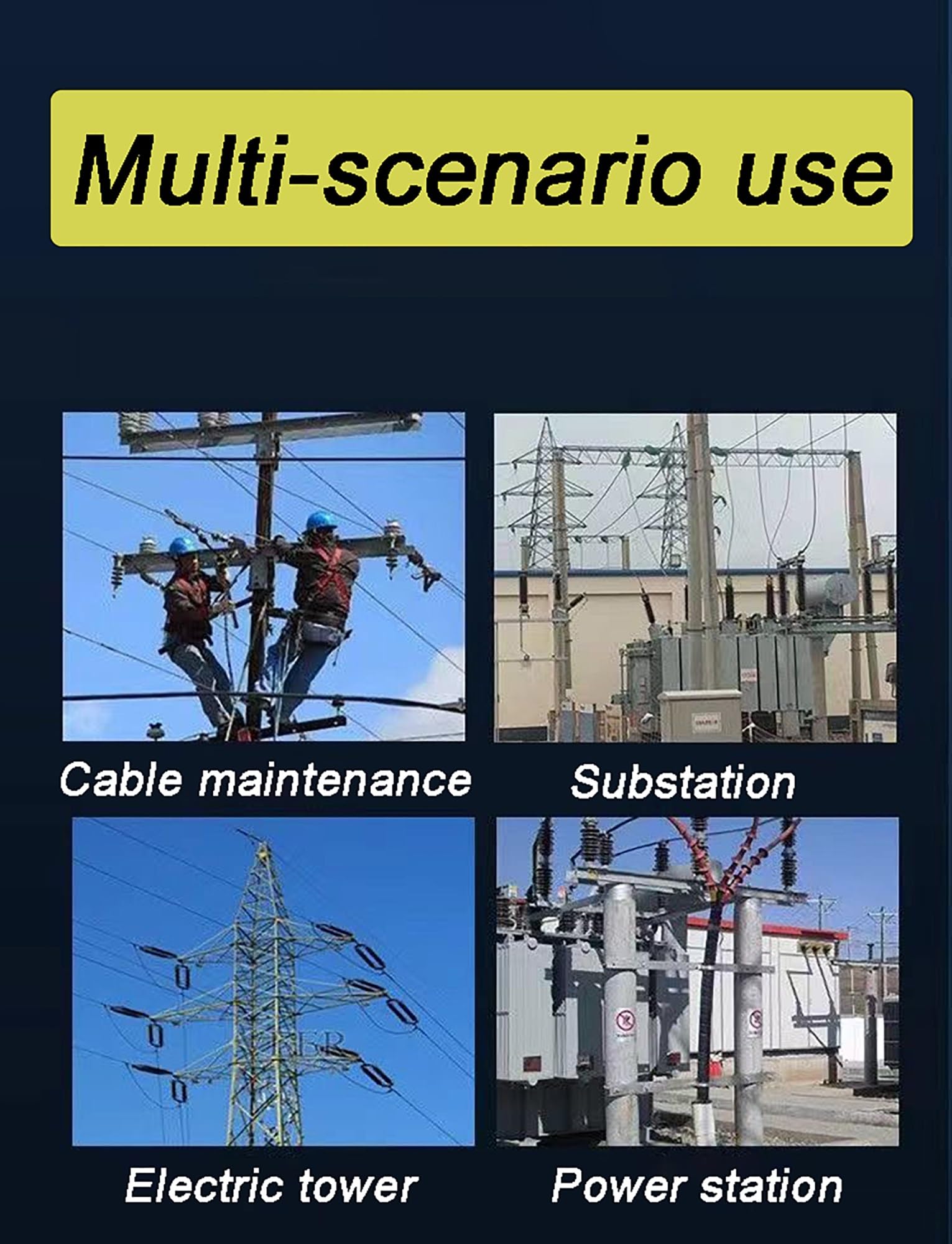 Gancio di salvataggio isolato con palo di sicurezza staccabile per emergenze elettriche e salvataggio annegamento, protezione ad alta tensione, capacità di carico 100 kg, ideale per elettricisti