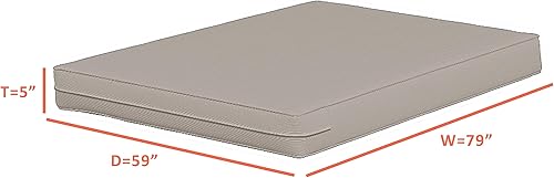 Miniatura 8 de Protector de colchón 100% resistente al agua, doble cremallera, protector de colchón completo para banco de patio, sofácojín (5 x 53 x 74 pulgadas,