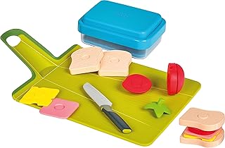 Casdon Joseph Joseph GoEat | Toy Lunch Prep Set for Children Aged 2 Years & Up | Equipped with Lunchbox & Choppable Food!