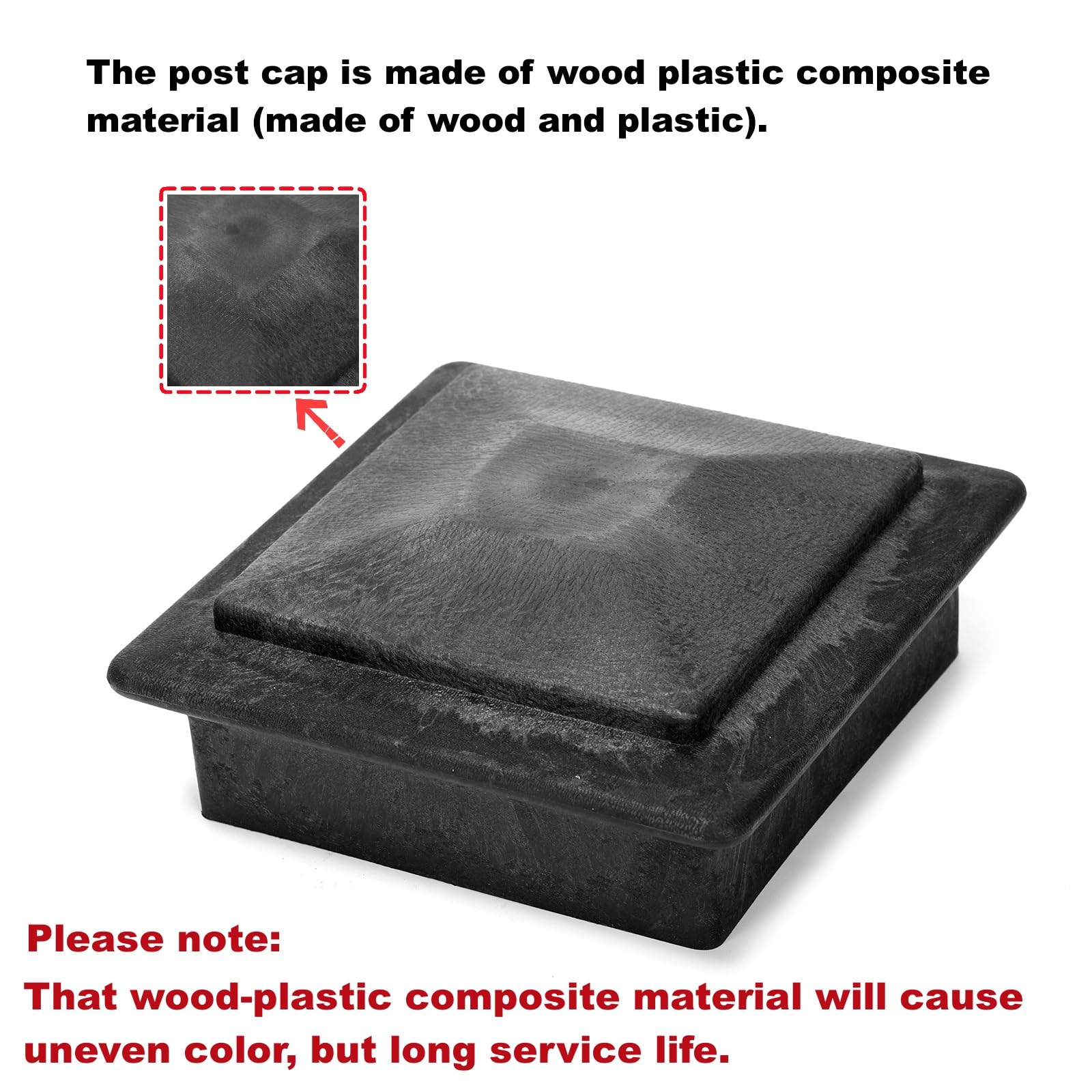 12 tappi per pali di recinzione in plastica con 24 viti da 10 x 10 cm, per proteggere e decorare recinzioni in legno e cassette postali da esterno