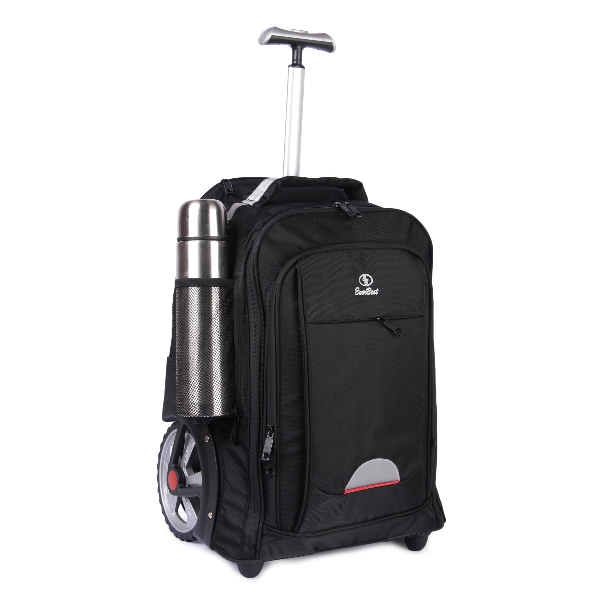 EB EVER BEST-Series Of BagsAnti-Theft Travel Laptop Backpack with 2 Big Wheels | USB & Type-C Charging Port | Business Trolley Backpack Luggage | Compact Suitcase Bag for Men & Women – Black