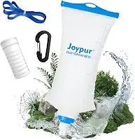 Filtro de água por gravidade para acampamento, sistema de filtragem de água de sobrevivência, purificador de água portátil para viagens, mochila e preparação para emergências, com membrana de