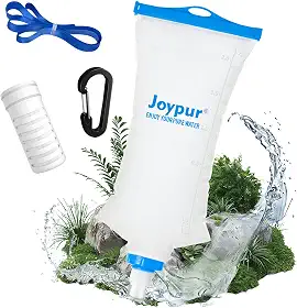 Filtro de água por gravidade para acampamento, sistema de filtragem de água de sobrevivência, purificador de água portátil para viagens, mochila e preparação para emergências, com membrana de