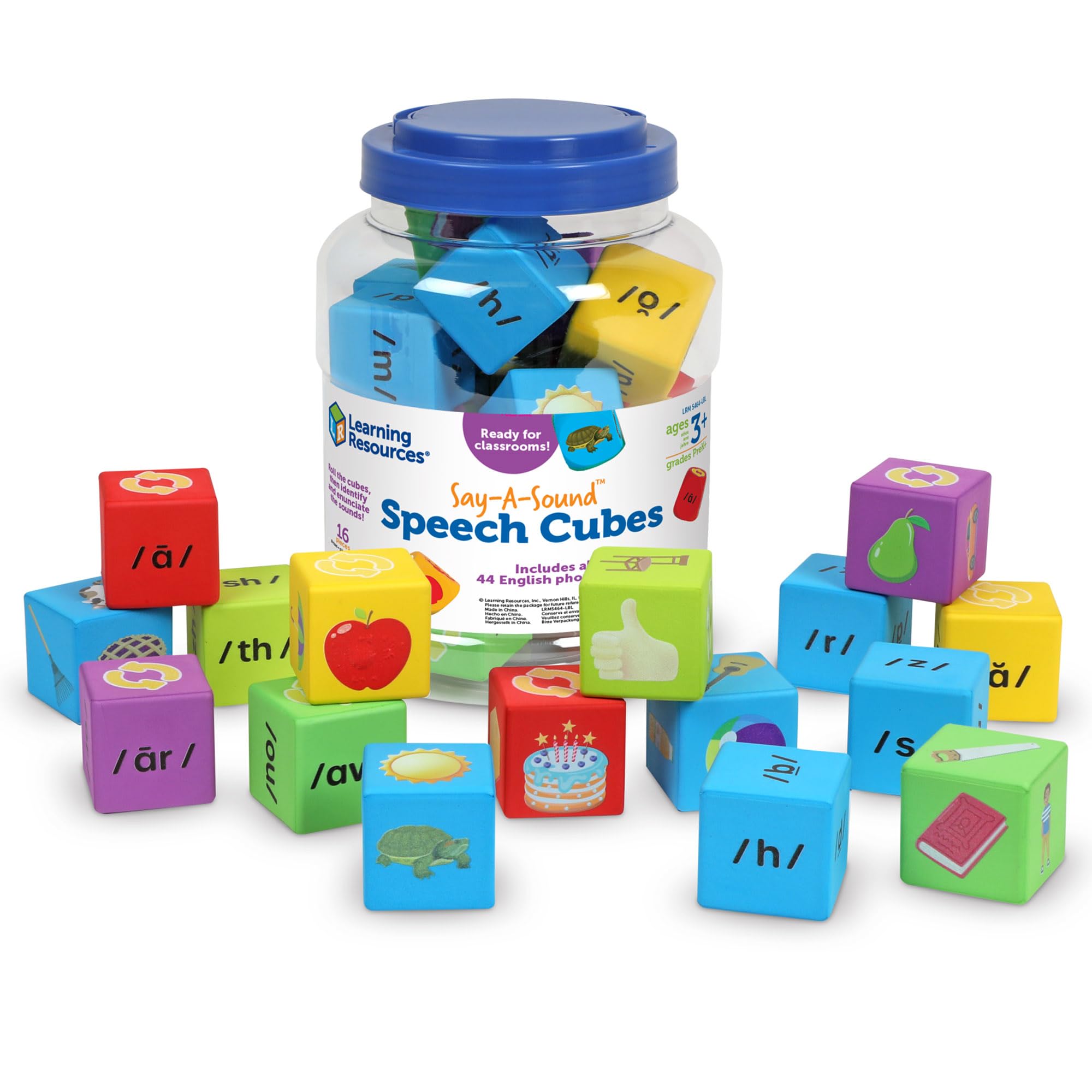 Amazon.com: Learning Resources Say-a-Sound™ Speech Cubes, Preschool ...