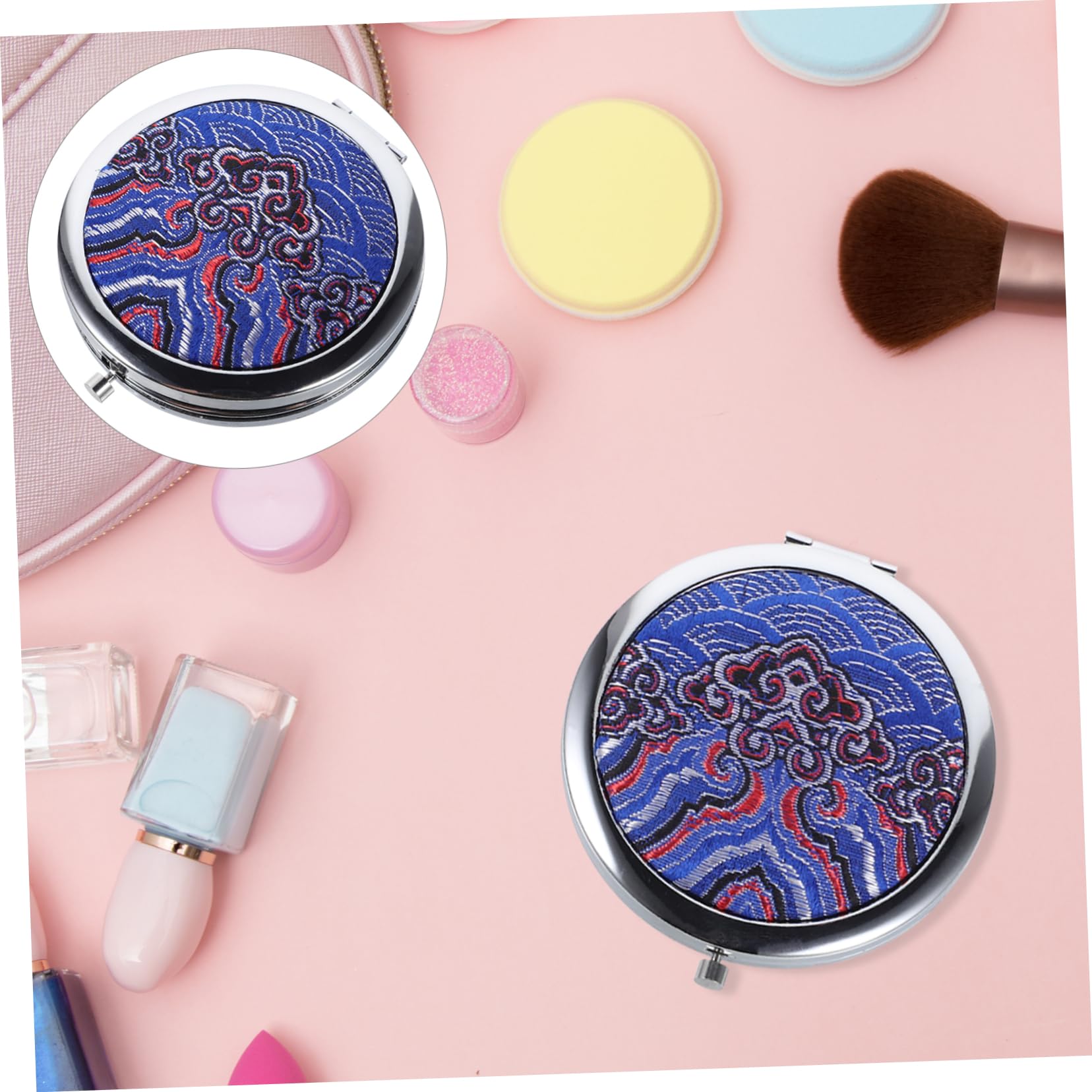 Housoutil 4 Pezzi Specchietto Da Trucco Da Viaggio Piccolo Pieghevole Compatto Portatile Per Donne E Uomini