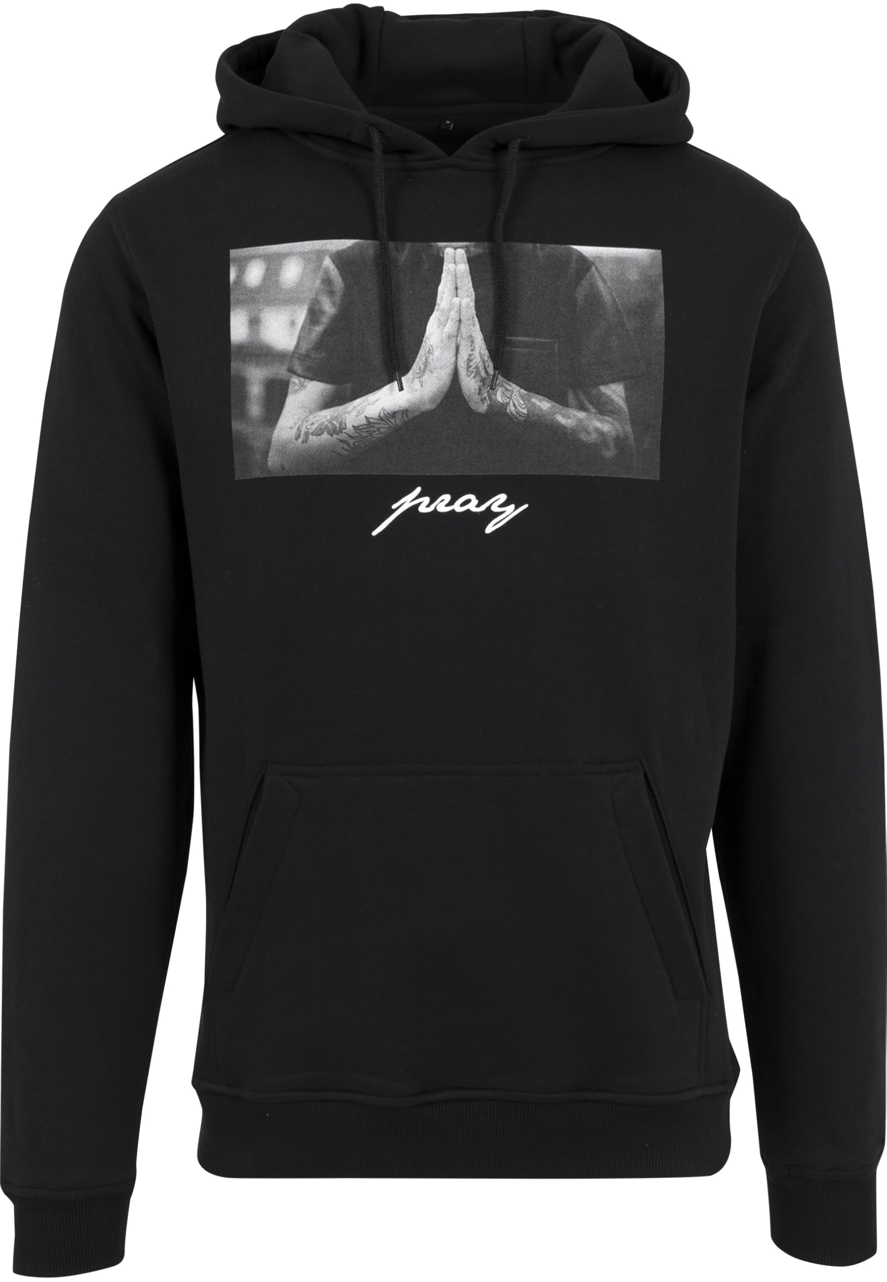 Mister Tee Men's Pray Hoody, Black, L