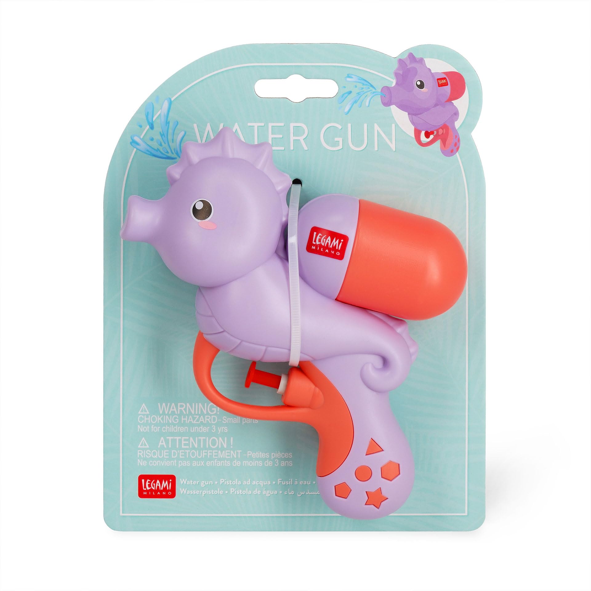 Legami - Waterpistool, tuinwaterpistool voor kinderen en volwassenen, krachtig waterpistool, straal van 2,5 meter, ideaal voor feestjes, verfrissingen, inhoud 120 ml, themaruimte