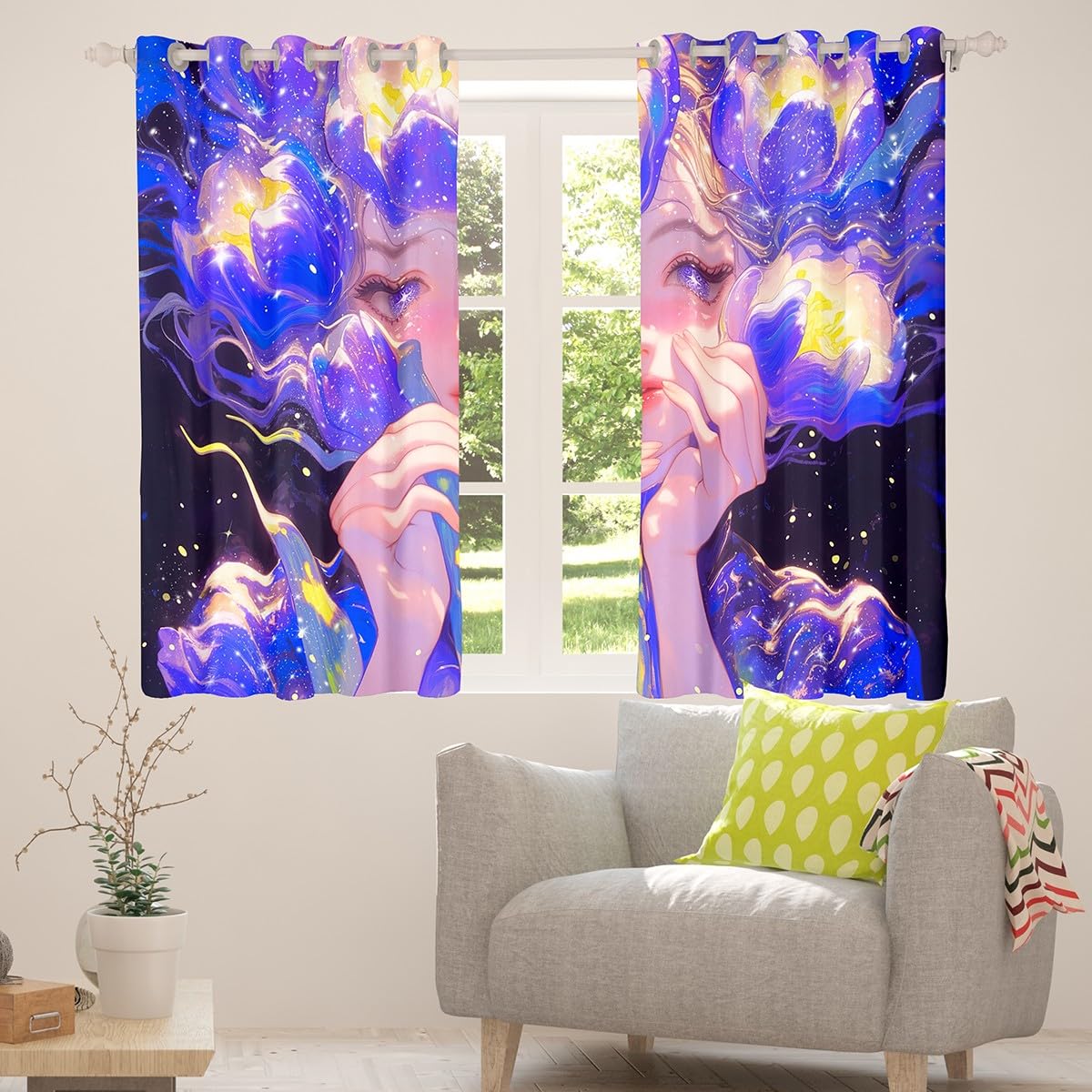 Tende da Gioco per Camera da Letto Tende Termoisolanti da Gaming per Ragazzi Adolescenti Decorazione Videogiochi Tenda Controller di Gioco Trattamento Finestre Arancione 167,6 x 228,6 cm
