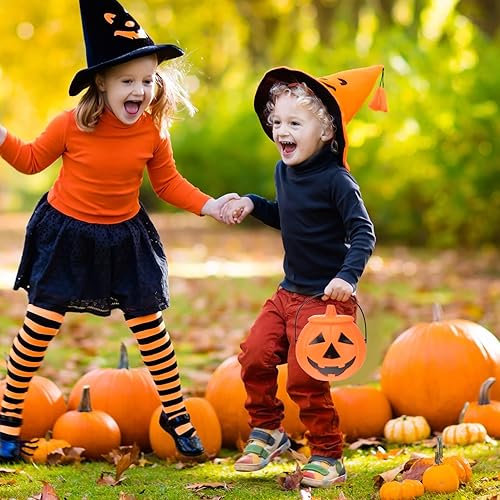 Miniatura 8 de STOBOK Cubo de calabaza, 2 unidades, cubo de calabaza de truco o trato, Jack O Lantern de Halloween, cubo de plástico para calabazas de Halloween,