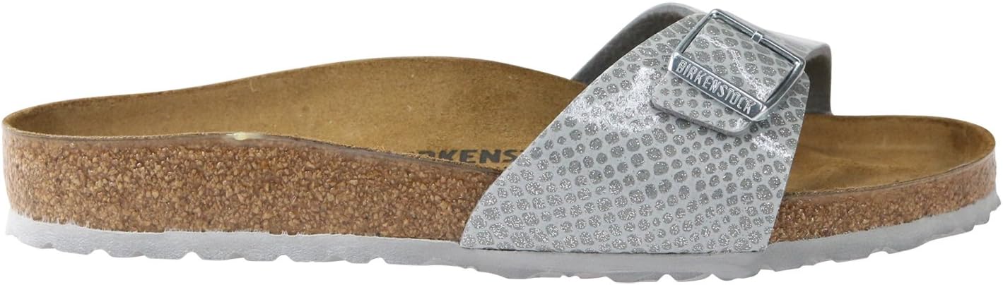 Birkenstock Madrid Regular Fit - Magic Snake Silver 1008919 (Man-Made) Womens Sandals 36 EU