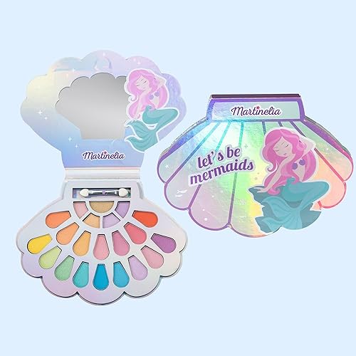 Miniatura 5 de Martinelia Let's Be Mermaids Paleta de conchas  Kit de maquillaje no tóxico para niños  Cosméticos lavables, juego de maquillaje de simulación para