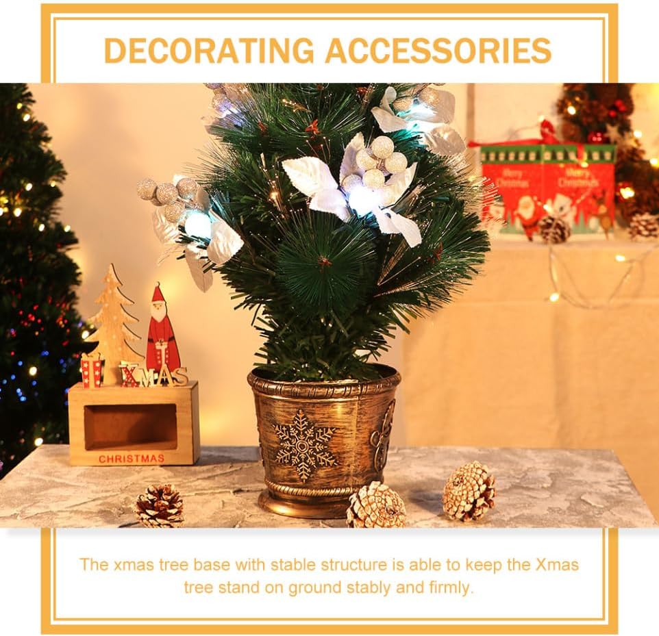 PRETYZOOM Christmas Tree Stand Plastic Base Xmas Tree Fixing Compact Christmas Decoration Holder for Holiday Parties and Festive Arrangements