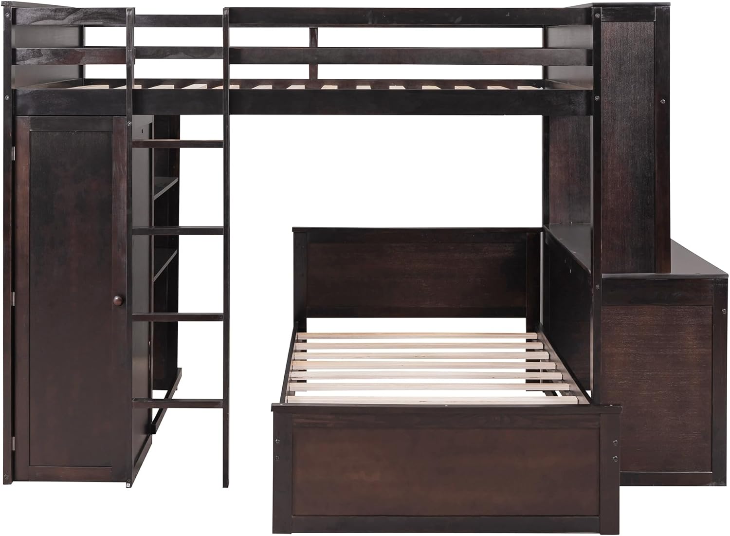 جانب view of SOFTSEA Full Size Loft Bed