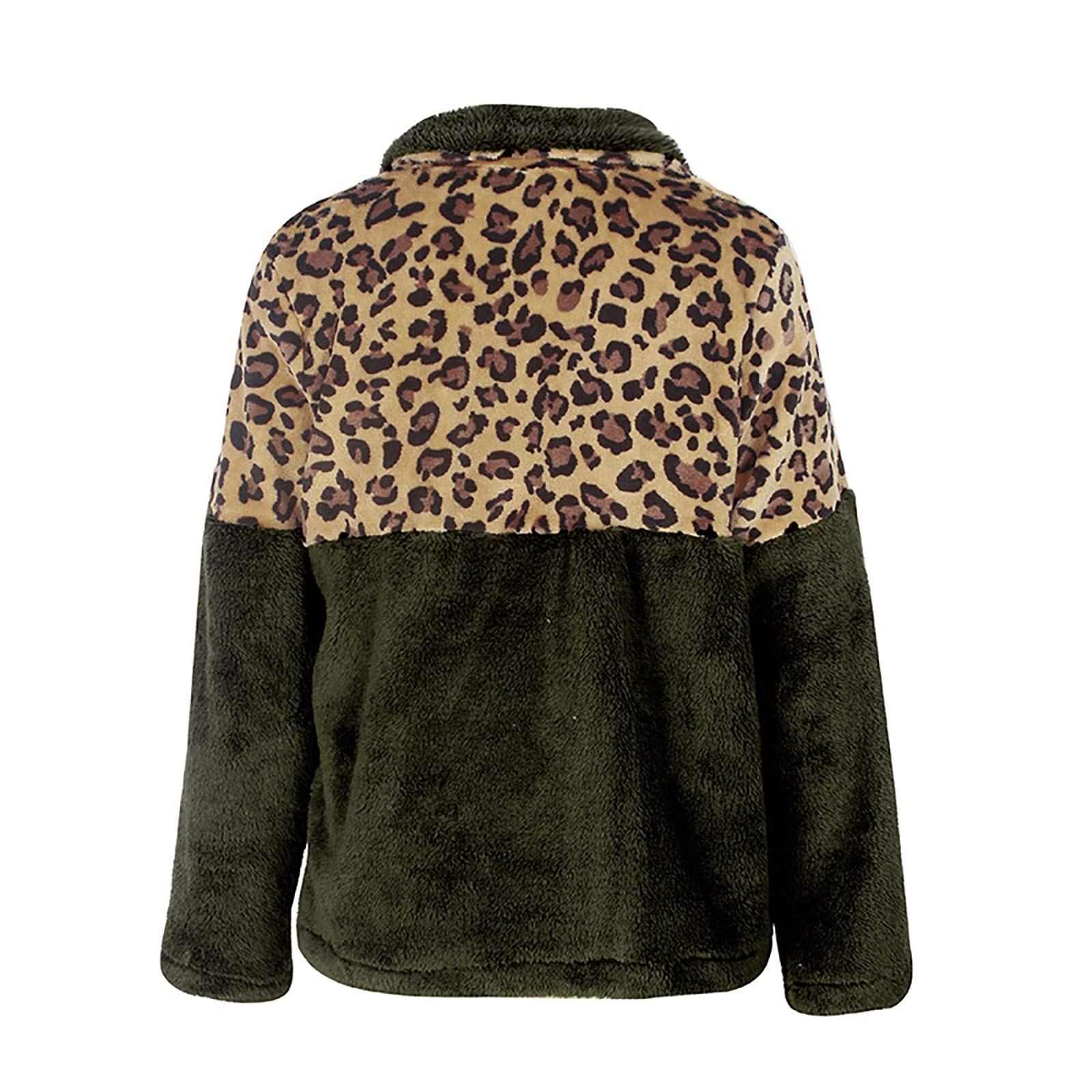 G&F Damska bluza z kapturem, puszysty polar, długi rękaw, bluza z zamkiem 1/4, utrzymuje ciepło, zapinana na zamek błyskawiczny, bluza z kapturem, luźny płaszcz S-2XL (kolor: zielony, rozmiar: S)