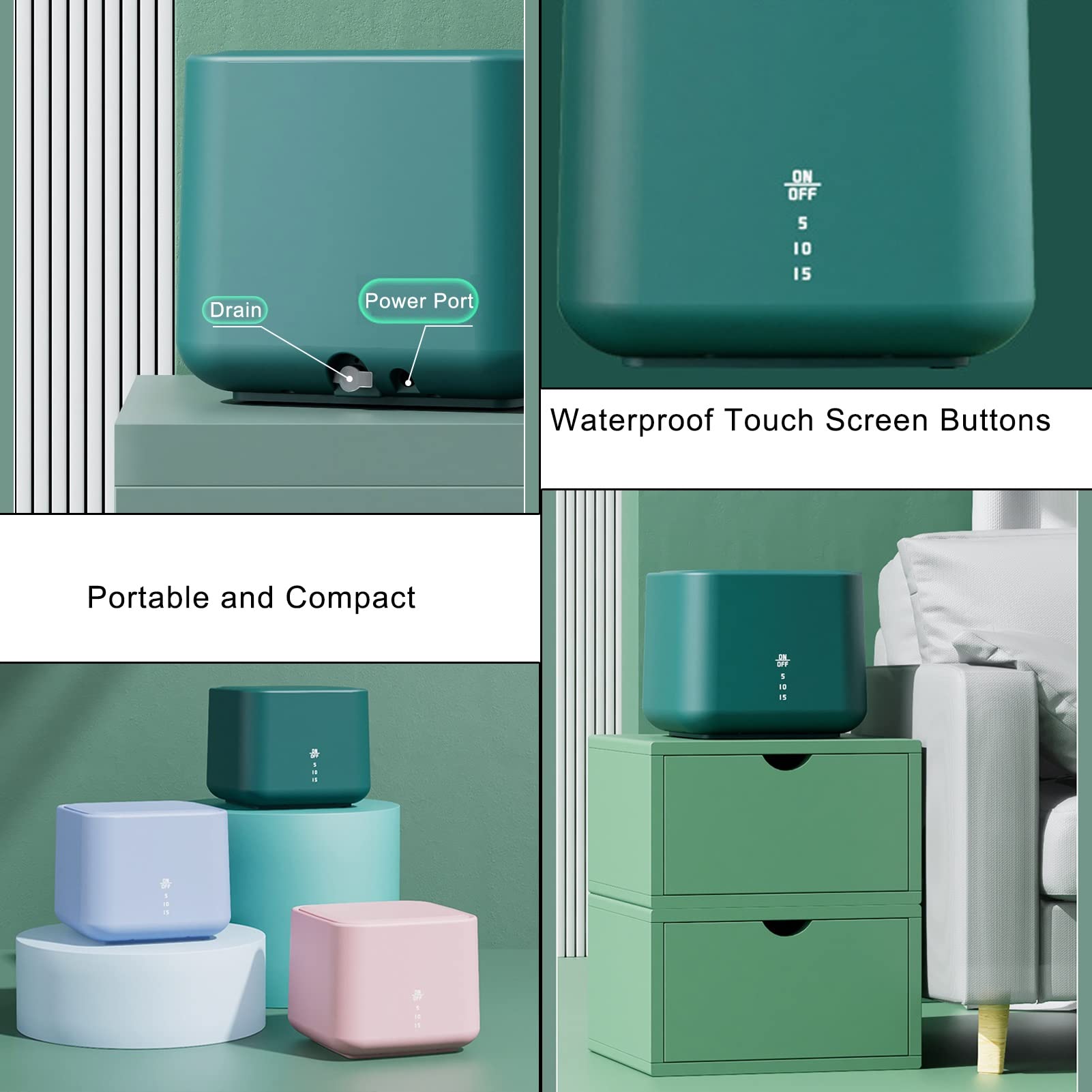 Draagbare Wasmachine - Mini Kleine Wasmachine, for Het Wassen Van Babykleding, Ondergoed of Kleine Artikelen, Geschikt for Appartement, Wasserette, Camping, Camper, Reizen (Color : Green, Size : Ozo Draagbare Wasmachine - Mini Kleine Wasmachine, for Het Wassen Van Babykleding, Ondergoed of Kleine Artikelen, Geschikt for Appartement, Wasserette, Camping, Camper, Reizen (Color : Green, Size : Ozo