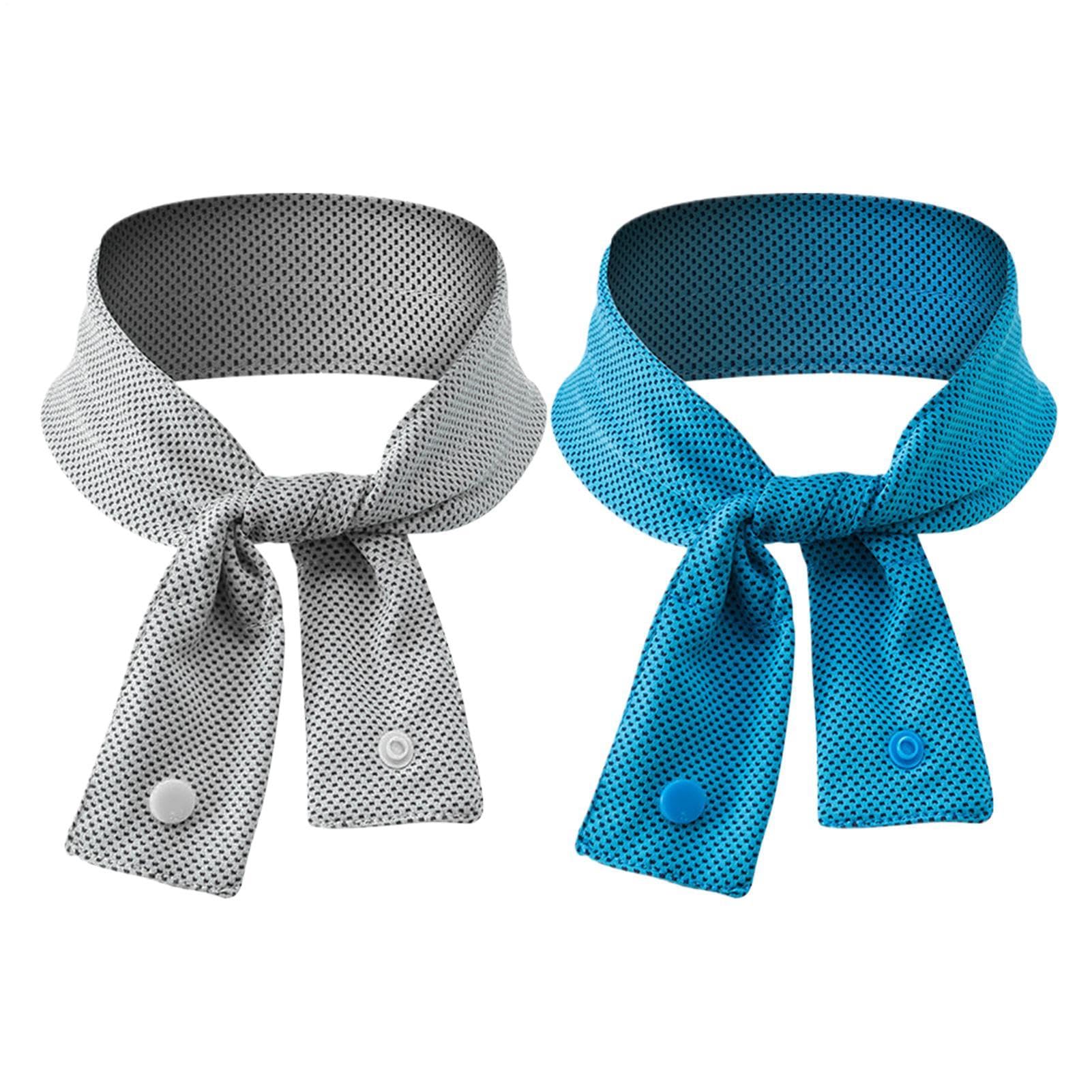 Zizhiou 2 Pack Wrap, Ice Pack Cooling Scarf For Instant Heat Relief, Reusable Self Cool Towel Lasts Up To 20 Hours, Neck Cooler For Outdoor Work, Sports, Hiking, Running, Men & Women