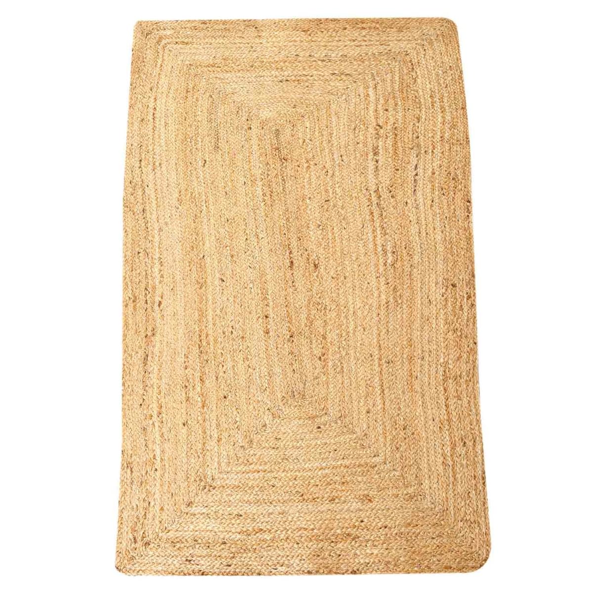 Casa Moro Jute Teppich Esha 90 x 150 cm Rechteckig | Natur Beige Läufer im Boho-Style | Handgeflochten aus Naturfaser | Wohn-Deko | MA6008