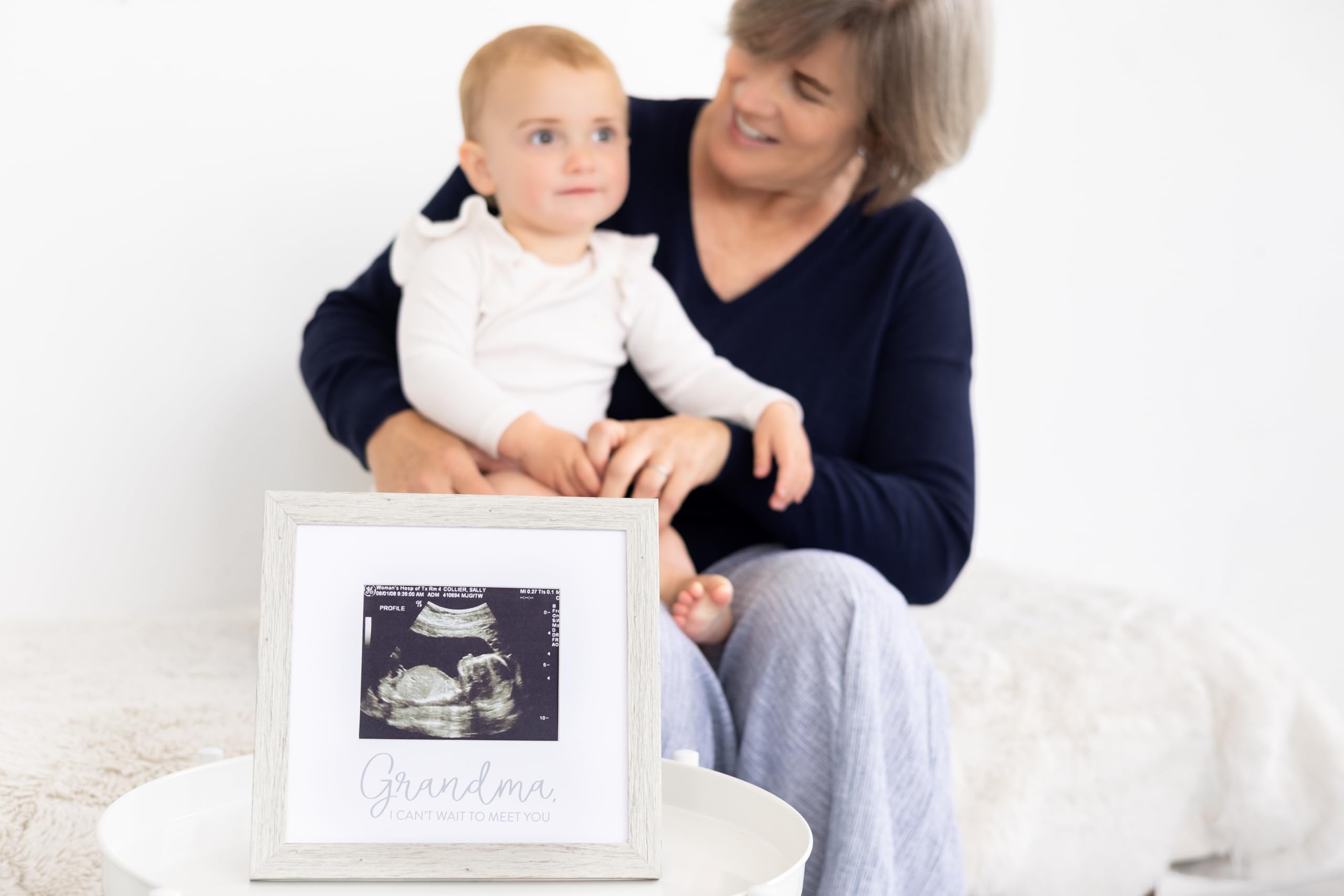 Kate & Milo Rustik Büyükanne Sonogram Resim Çerçevesi, Hamilelik Duyurusu, Ultrason Bebek Fotoğraf Çerçevesi, Cinsiyet-Nötr Bebek Hatıra Çerçevesi, Masa Üstü ve Duvar Dekoru, 4x5 Fotoğraf Ekleme,
