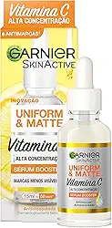 Garnier Uniform & Matte Sérum Facial Antimarcas Vitamina C, Niacinamida e Ácido Salicílico, Reduz Marcas Visivelmente, Controla Oleosidade, Efeito Matte, Hidrata e Uniformiza a Pele, 15ml