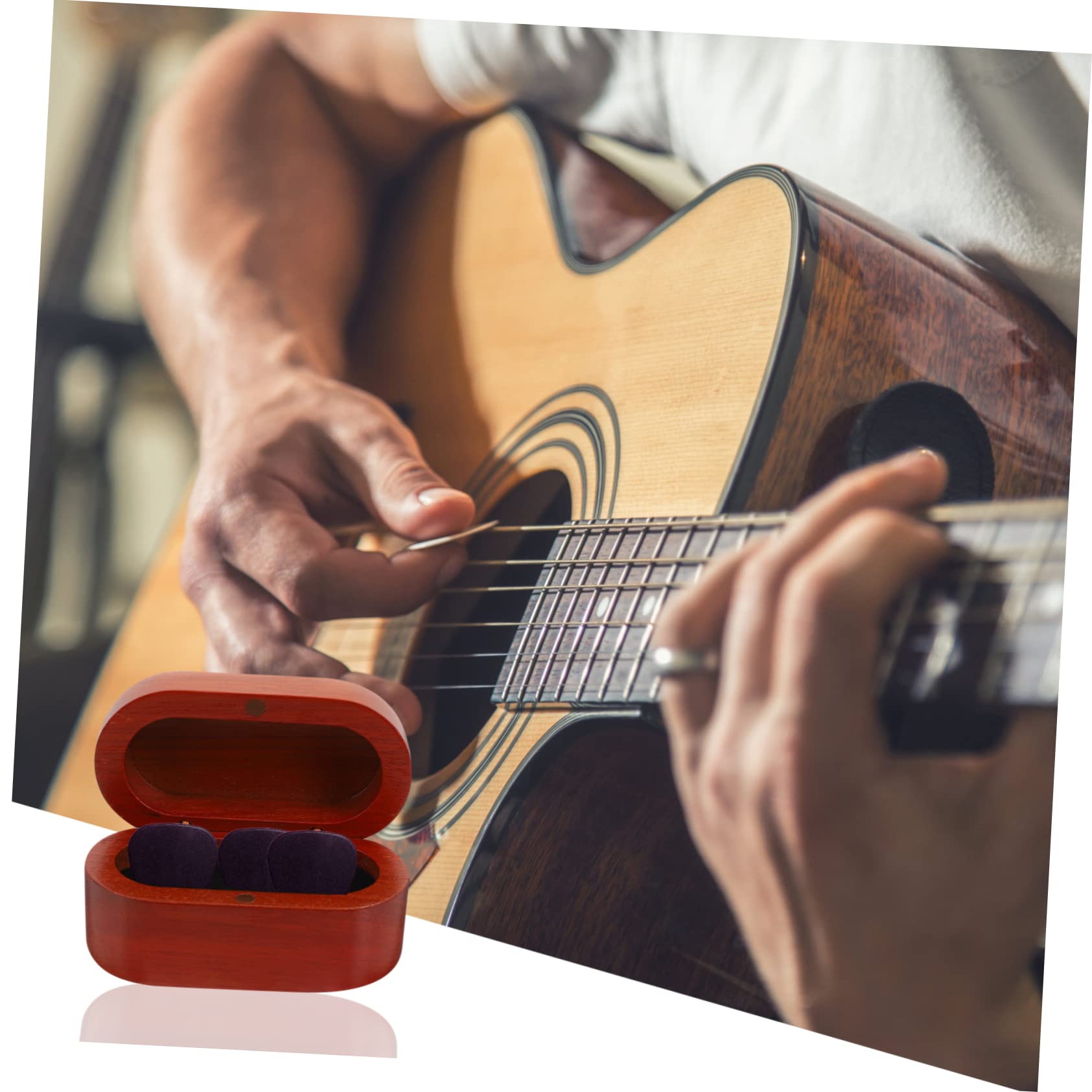 ibasenice 4stücke Guitar Picks Aufbewahrungsbox Teiliges Aus Kompakte Und Tragbare Plectrum-Organizer Und Geeignet Für Gitarristen Schützt Und Sortiert Ihre Picks