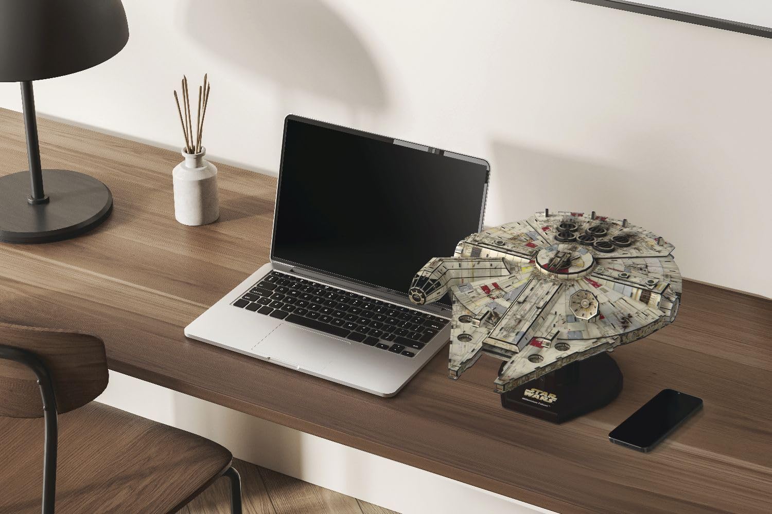 4D Build, kit di modellismo 3D Millennium Falcon di Star Wars Decorazione, Giocattoli da costruzione Kit di modellismo in cartoncino per adulti e ragazzi dai 12 anni in su