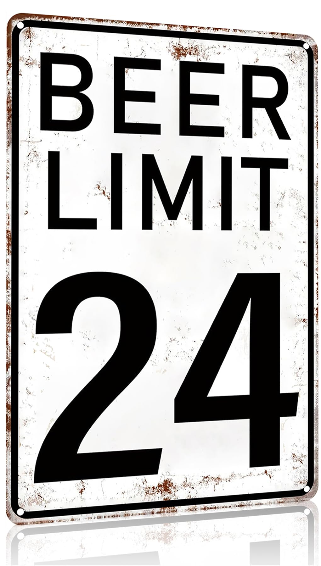 Crazysign Bar Accessories Vintage Beer Limit 24 Tin Sign for Home Bar Man Cave Garage Basement Decor 8X12 Inch (3396)