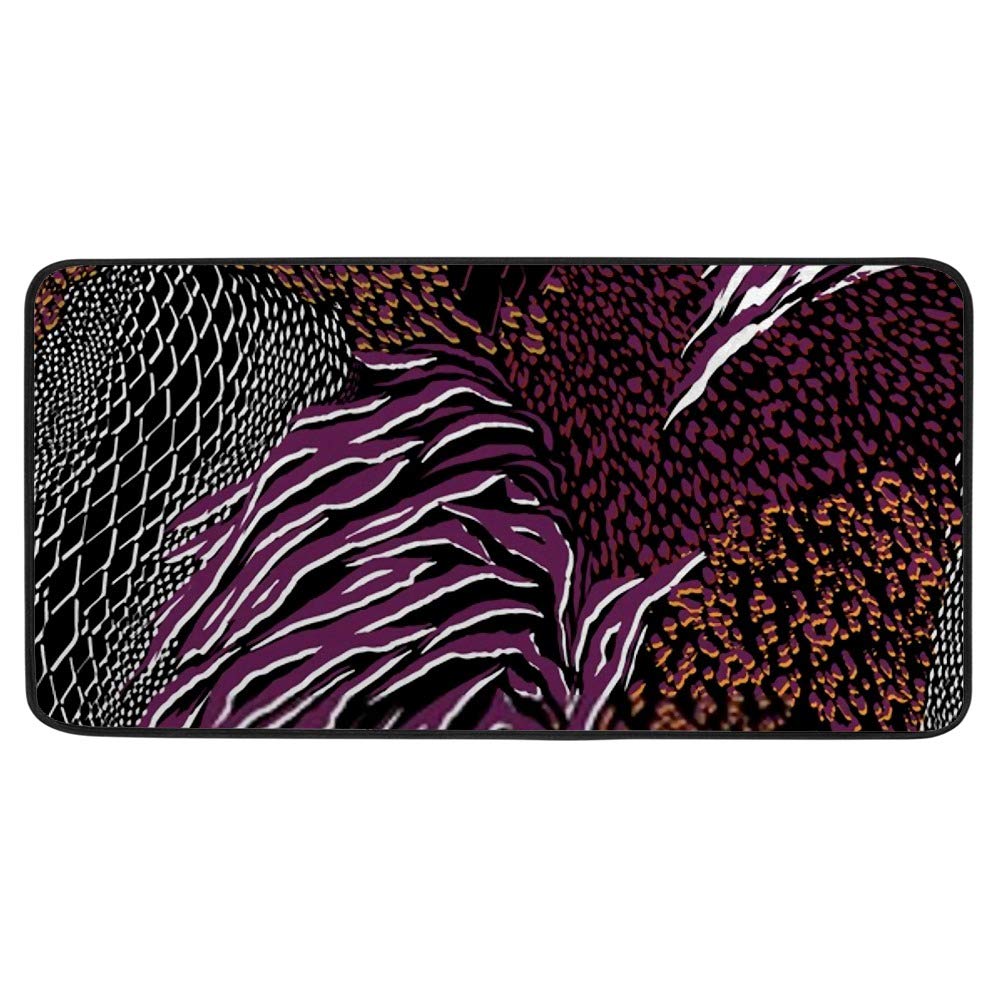Tapis de cuisine motif léopard sans couture CHEHONG en polyester 39x20 inch