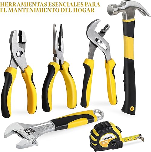 Miniatura 7 de TOPLINE Juego de herramientas para el hogar de 467 piezas para mecánicos, bolsa de herramientas de 16 pulgadas con kit de herramientas para el hogar