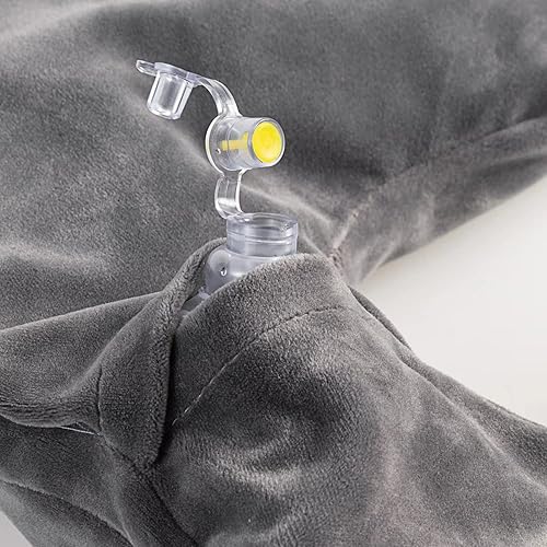 Miniatura 4 de Almohada inflable de viaje, soporte para el cuello para viajes, aviones, automóviles y oficinas con bolsa de transporte compacta, funda lavable de