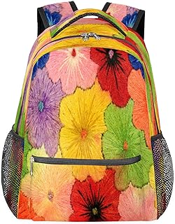 Mochilas para adolescentes meninas meninos arco-íris folha de lótus mochila de viagem para mulheres homens bolsas de livros mochilas universitárias para escola, trabalho laptop mochilas resistentes à água mochila para caminhadas, Multicor, Medium
