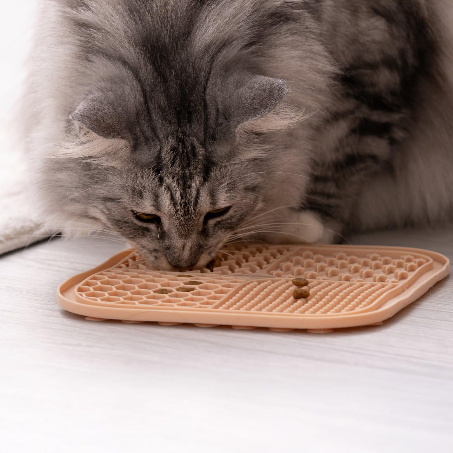 Fackelmann Tappetino lecca-cibo in silicone antiscivolo, per alimentazione lenta e digestione sana per cani e gatti, lavabile in lavastoviglie, riutilizzabile, slow feeder, gioco interattivo