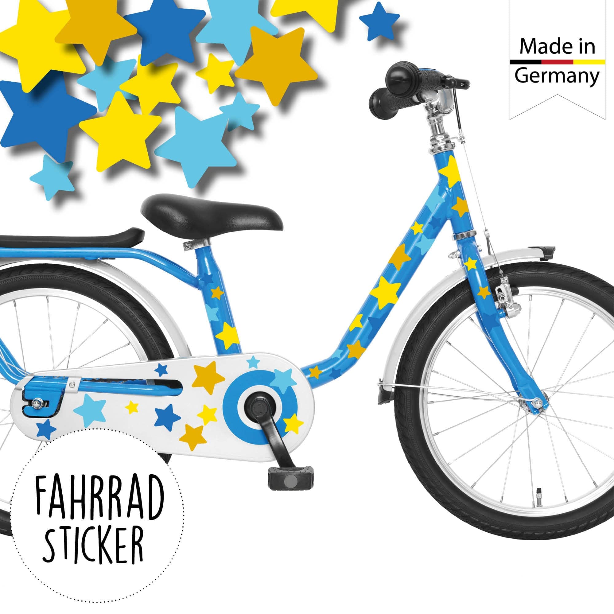 Wandtattoo Loft Fahrradaufkleber für Kinder fahrräder, 54 Stück, Bunte Sterne, Fahrrad Sticker, Fahrraddesign Kinderfahrrad, Aufkleber Fahrrad, Fahrradsticker, Dekosticker, Sticker für Kinder Sonstiges