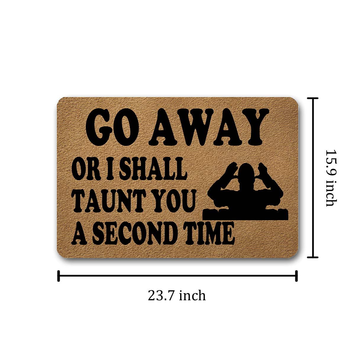 Monty Python en de heilige grail huisdeur grappige binnendeur deurmat - vacuüm zwaluw snelheid cadeau met antislip rubberen monogram (23,7 x 40,4 cm