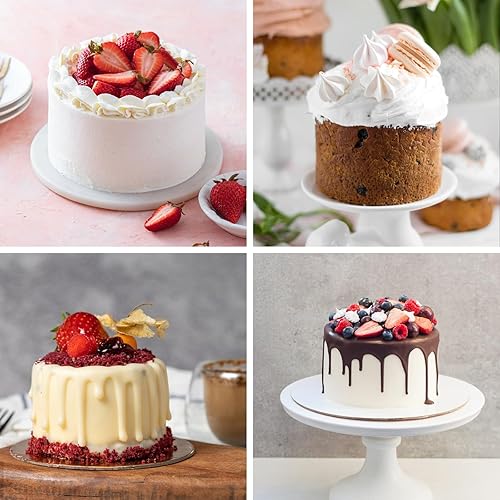 Miniatura 6 de HUAKENER Molde para pasteles de 4 pulgadas, paquete de 4 moldes de silicona para pasteles con 100 piezas de papel pergamino, molde redondo