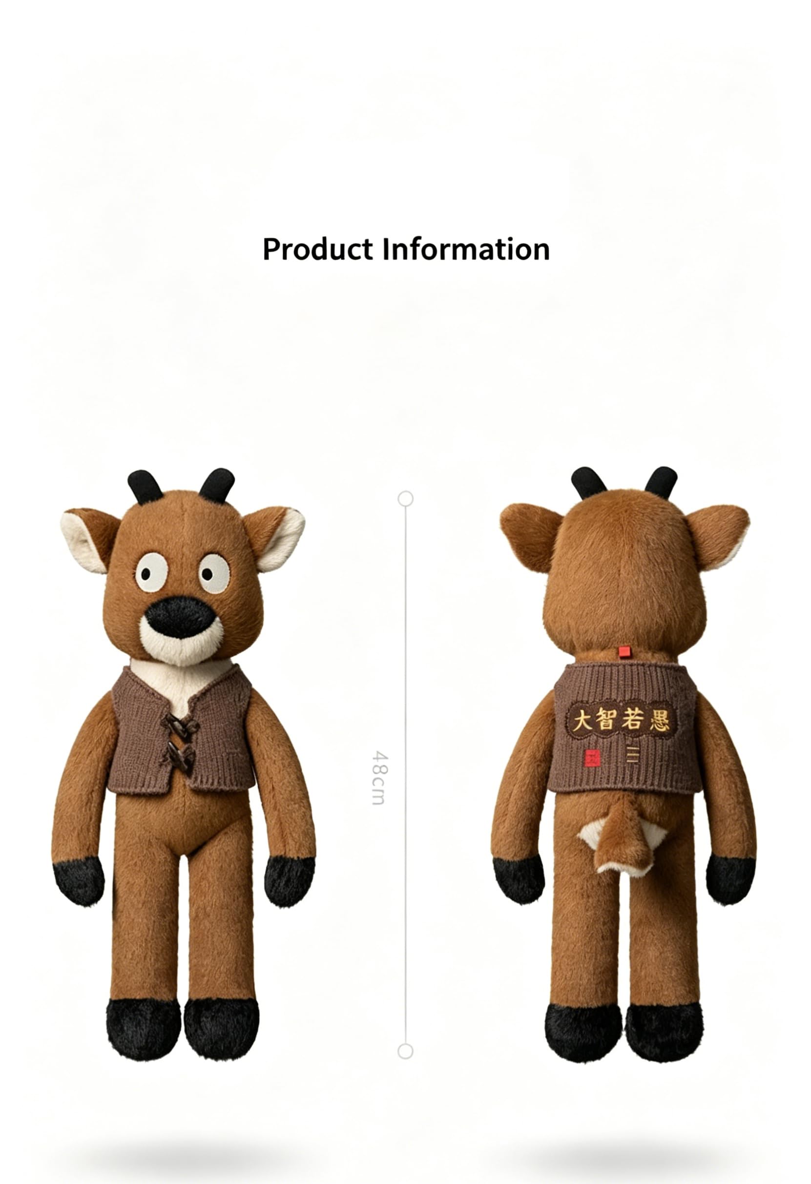 Portachiavi con ciondolo a forma di marionetta in peluche, realizzato a mano, di alta qualità, serie Xiangrui, da appendere