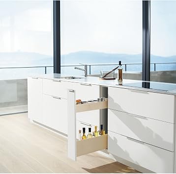 BLUM Tandem Full Extension 450 mm I Underfloor Guide Invisible Under Drawer I Drawer Pull-Out Softclose with Blumotion Cushioning I Pull-Out for Kitchen Cabinet and Furniture Construction I Rail System 1 Pair