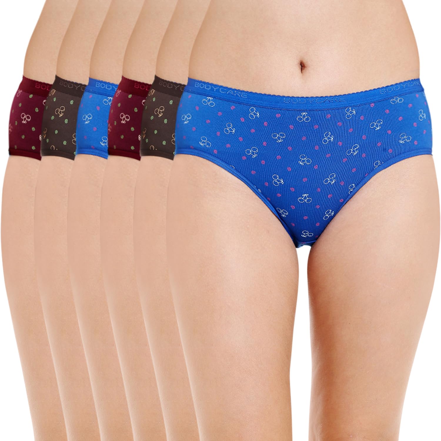 bodycare Women's 100% Cotton Printed High Cut Panty - 4000-picture-53