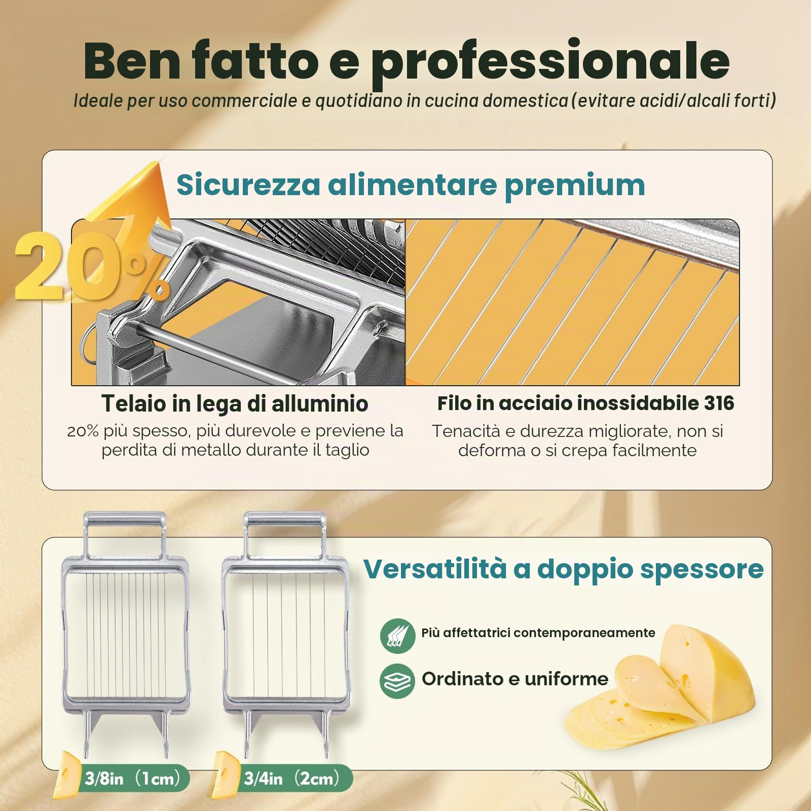 Huanyu commerciale formaggio affettatrice burro 1 cm&2 cm Cheeser tagliere in acciaio INOX filo making dolce lama durevole cucina cottura cottura strumento