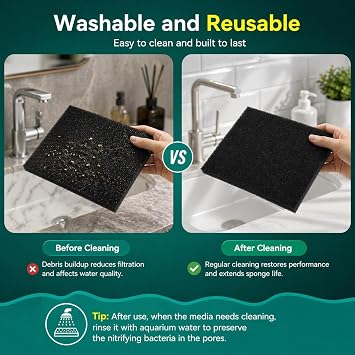 Aquarium Sponge Cutting Filter 300 x 210 x 10 mm, Aquarium Foam for Universal Pump for Aquarium and Ponds 20 Ppi (30 x 21 x 10 mm 20ppi)