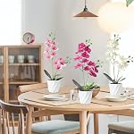 Dremisland 3 Pack Fleurs artificielles d'orchidée Faux Phalaenopsis Fleurs Artificial Potte Plante Real Touch Fleurs d'archid Faux Greenery Plantes Décor pour la maison Bureau de table Salon Salle de bain