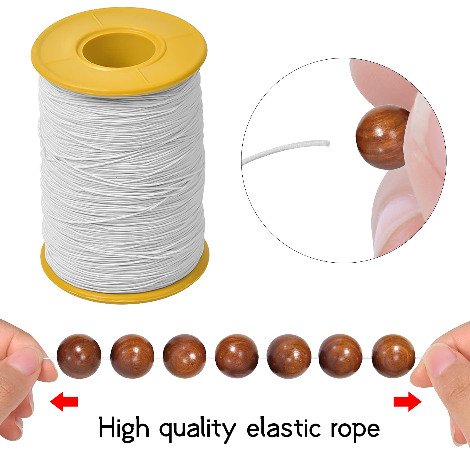 0.8Mm Fil Élastique, Cordon Élastique, Corde Élastique À Perles, Nylon