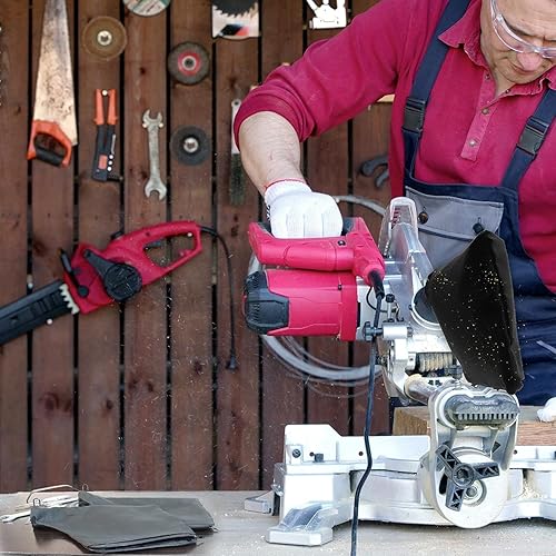 Miniatura 4 de 2 bolsas de polvo para sierra ingletadora, modelo 255, bolsas de recolección de polvo negras, salida ajustable con cremallera para sierra