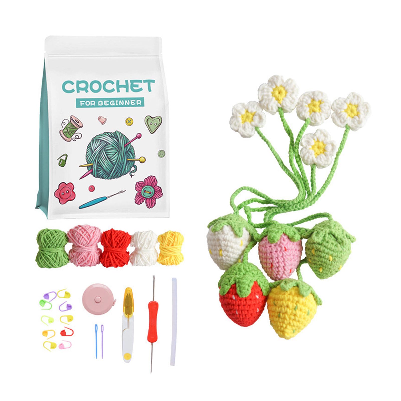 Tfaoys S Tfaoy Flower Plant Et For Adult Beginner With Instruction Crochet Potted Plant Upplie With Knitting Tool Crochet Hook And Yarn Et