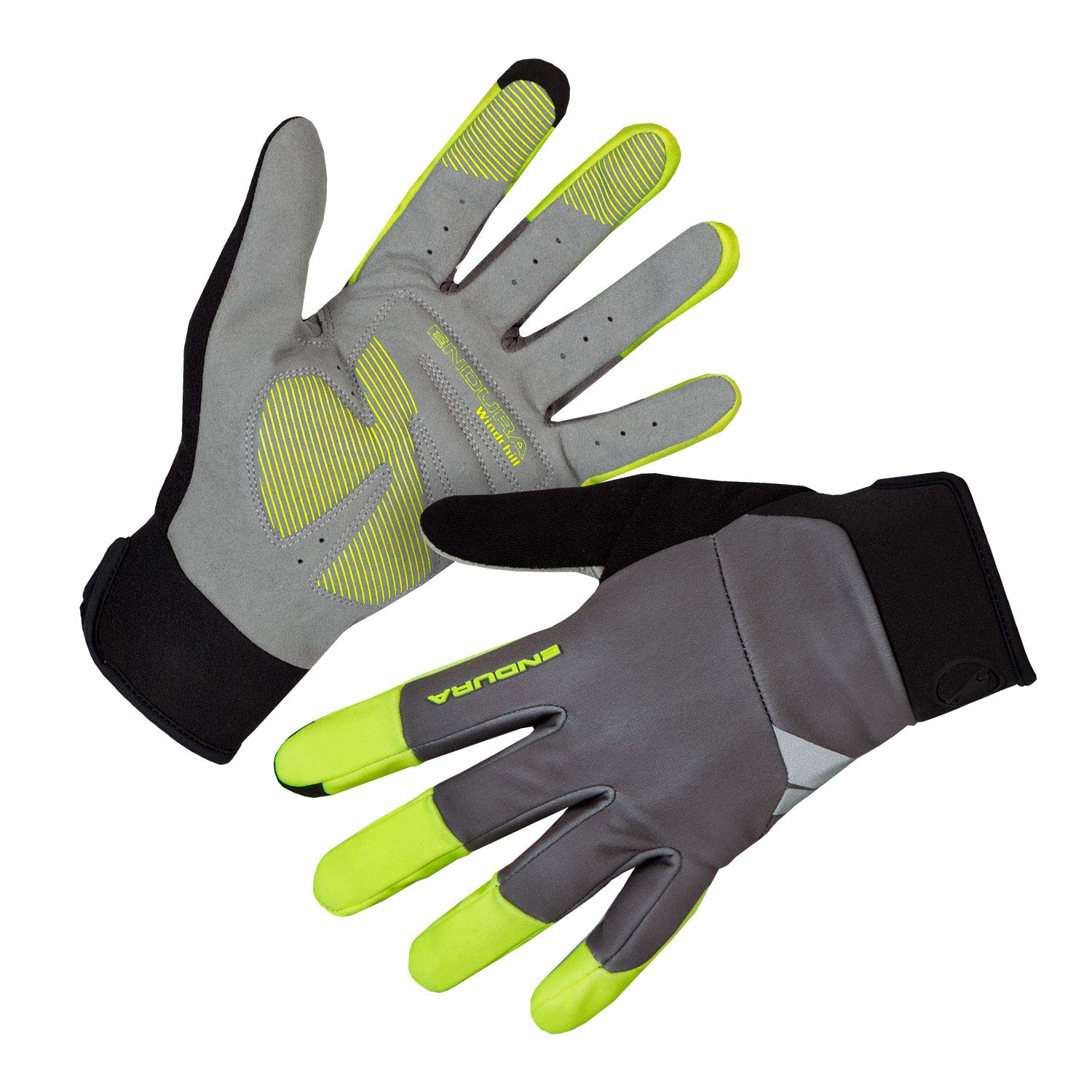 Endura Men's Hi Viz Yellow Windchill Long Gloves M