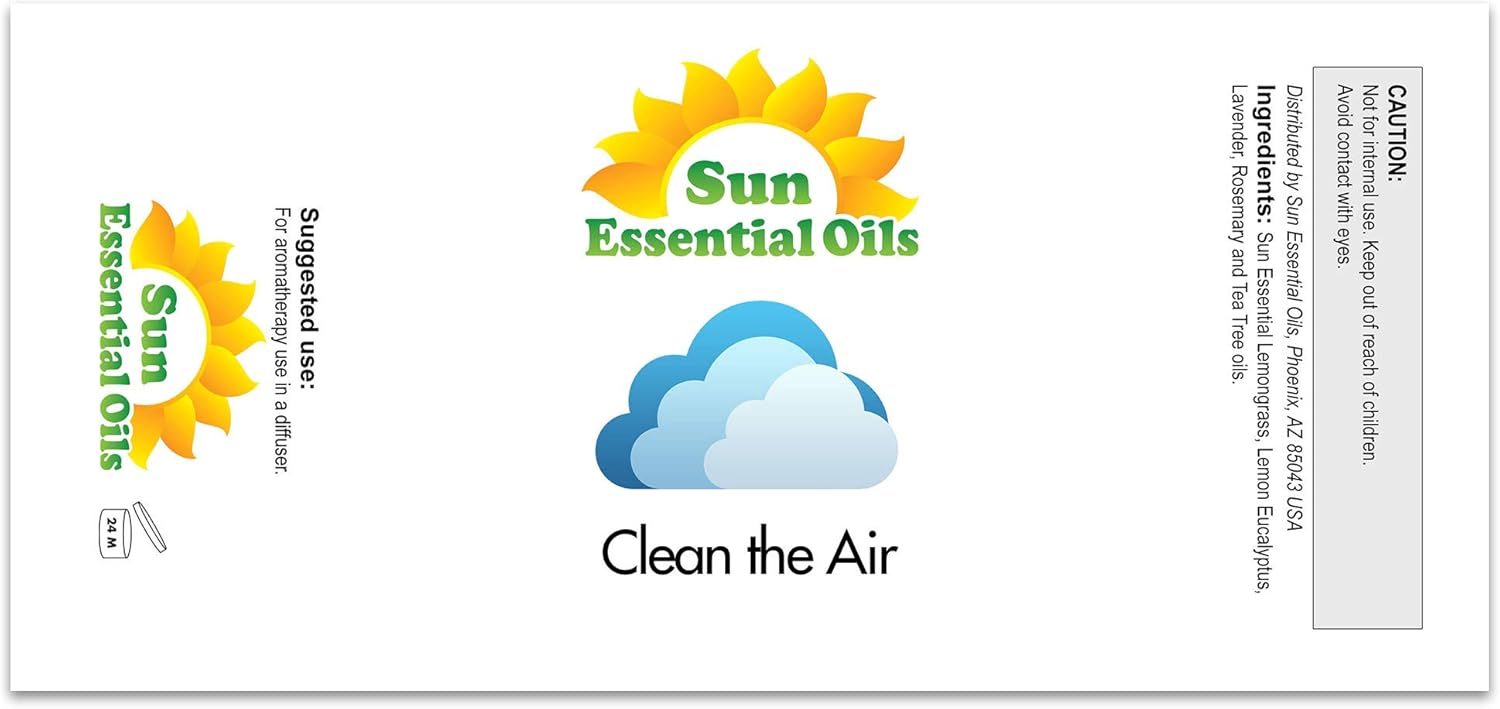 Sun Essential Oils - Clean The Air Essential Oil 16oz for Aromatherapy, Diffuser, Soothing, Calming, Eases Stress - Aromatherapy Diffuser Oil - Image 2