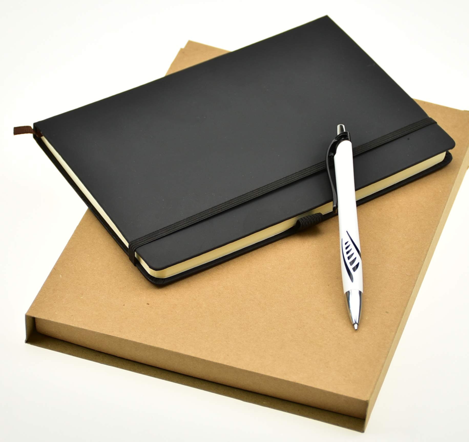 BOSSMANA5 SIZE NOTE BOOK AND BALL PEN SET (BLACK)